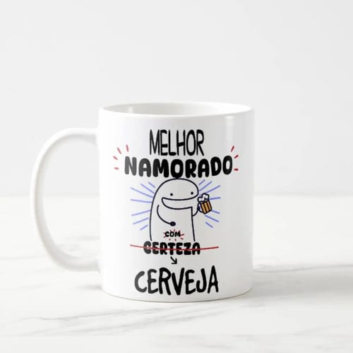 Caneca Personalizada Divertida Melhor Namorado com Cerveja
