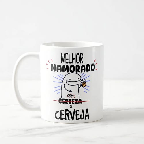 Caneca Personalizada Divertida Melhor Namorado com Cerveja