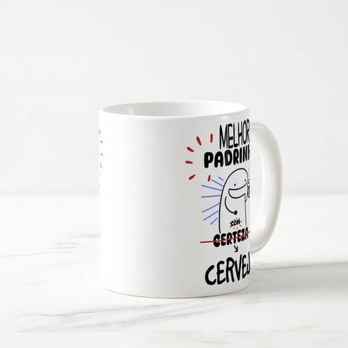 Caneca Personalizada Divertida Melhor Padrinho com Cerveja
