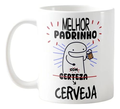 Caneca Personalizada Divertida Melhor Padrinho com Cerveja - Outros (Melhor Padrinho com Cerveja)