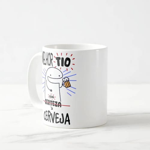 Caneca Personalizada Divertida Melhor Tio Amigo com Cerveja