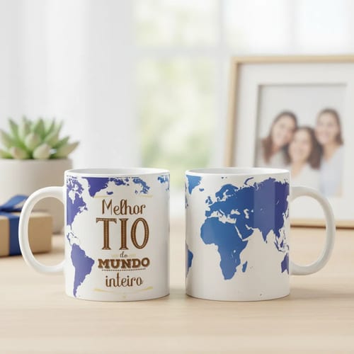 Caneca Presente para Melhor Tio do Mundo Inteiro - Família (Tio)