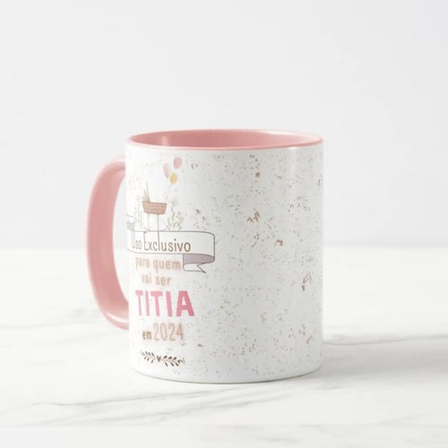 Caneca Presente Especial Revelação Quem Vai Ser Titia 2024