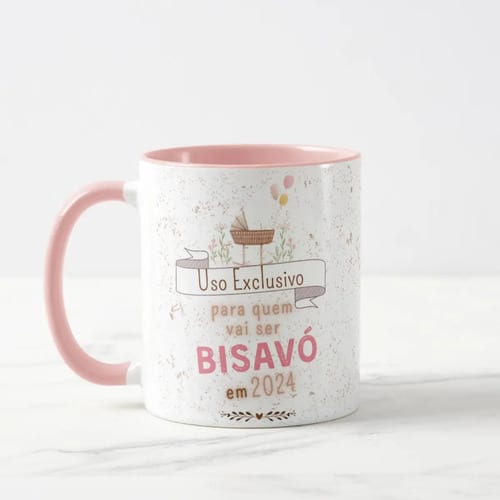 Caneca Presente Especial Revelação Quem Vai Ser Bisavó 2026 - Anúncio de Gravidez (Avós)