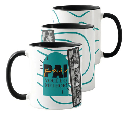 Kit Presente Dia dos Pais Caneca e Almofada com Foto