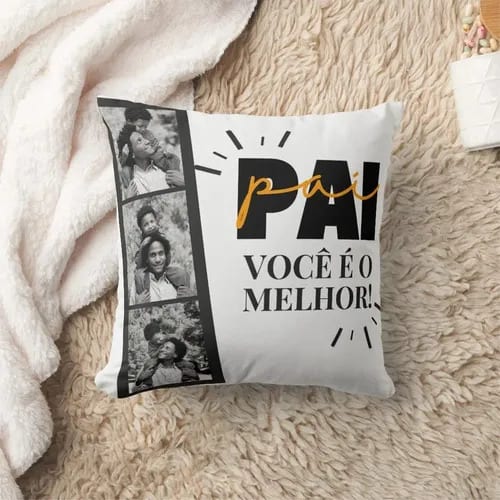 Kit Presente Dia dos Pais Caneca e Almofada com Foto