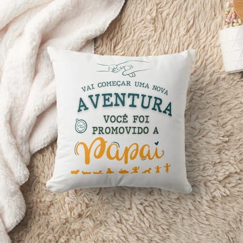 Kit Caneca e Almofada Vai Começar a Aventura Papai