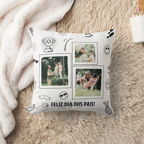 Kit para o Dia dos Pais Caneca e Almofada Divertida com Foto