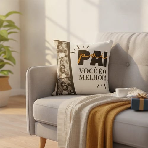 Almofada Decorativa Presente Dia dos Pais Melhor Pai