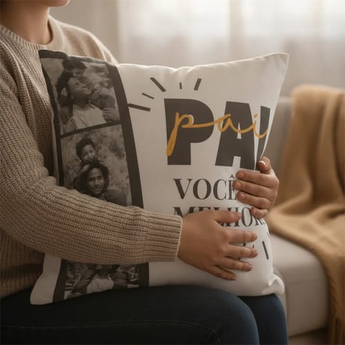 Almofada Decorativa Presente Dia dos Pais Melhor Pai