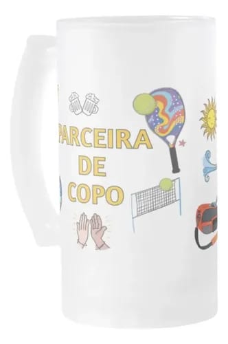 Copo de Cerveja Presente Criativo Amiga Parceira Beachtennis