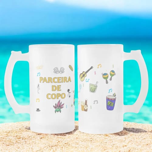 Copo de Cerveja Presente Criativo Amiga Parceira Samba
