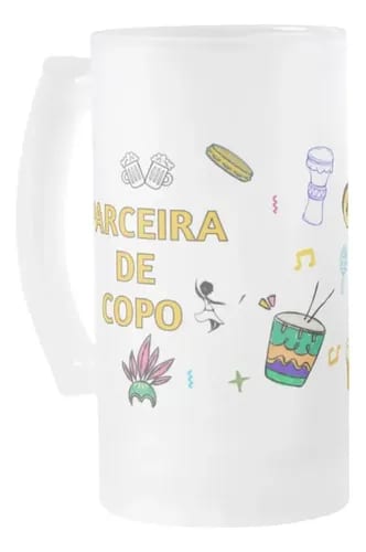 Copo de Cerveja Presente Criativo Amiga Parceira Samba