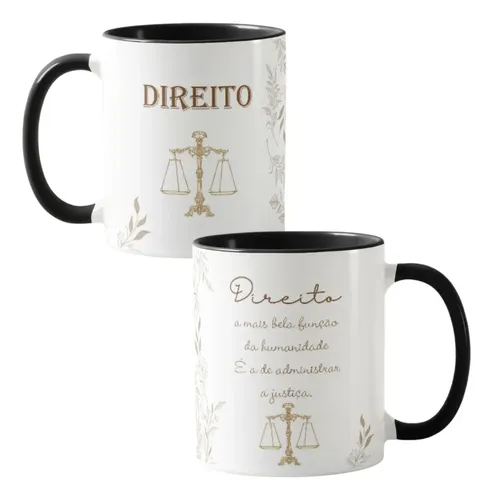Caneca Direito Presente Personalizado Profissão Formatura