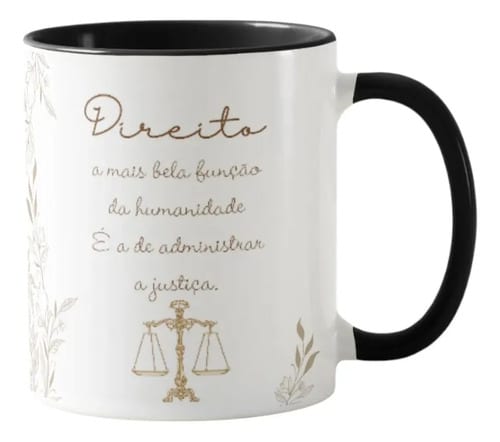 Caneca Direito Presente Personalizado Profissão Formatura