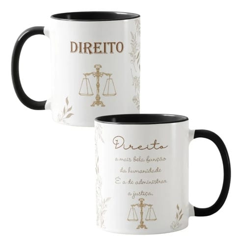 Caneca Direito Presente Personalizado Profissão Formatura