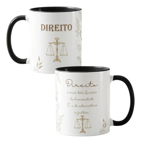 Caneca Direito Presente Personalizado Profissão Formatura