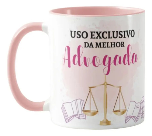 Caneca Direito Presente Profissão Melhor Advogada Especial - Profissões (Advogado(a))