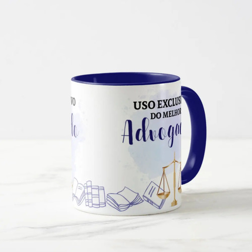 Caneca Direito Presente Profissão Melhor Advogado Especial