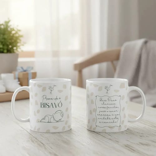 Caneca Pronta Entrega Revelação de Gravidez Bisavó Presente Avó 🤰