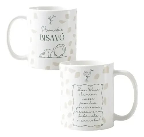 Caneca Pronta Entrega Revelação de Gravidez Bisavó Presente Avó 🤰 - Anúncio de Gravidez (Bisavó)