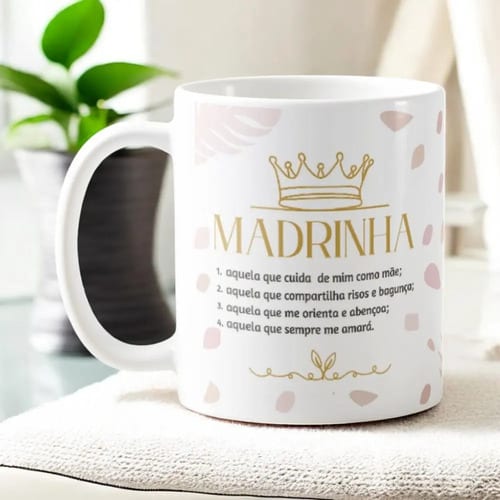 Caneca Personalizada Madrinha Presente Aniversário Batizado