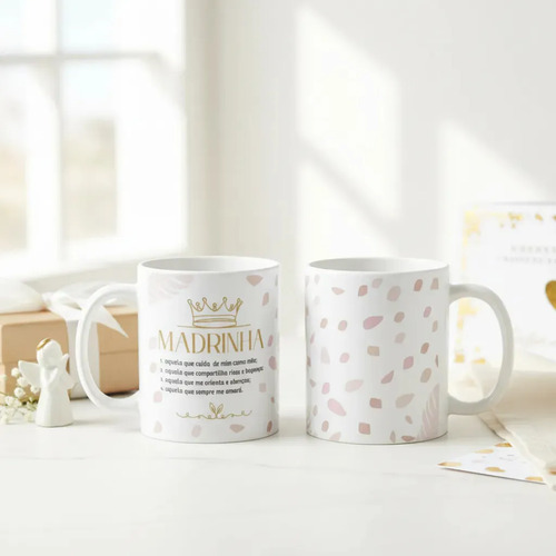 Caneca Personalizada Madrinha Presente Aniversário Batizado - Batizado (Madrinha)