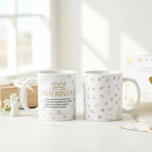 Caneca Personalizada Madrinha Presente Aniversário Batizado - Batizado (Madrinha)