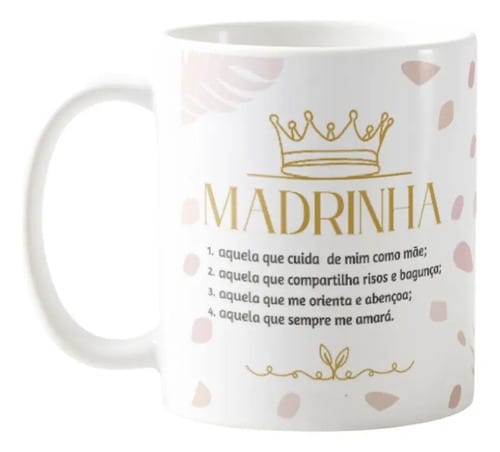 Caneca Personalizada Madrinha Presente Aniversário Batizado - Batizado (Madrinha)