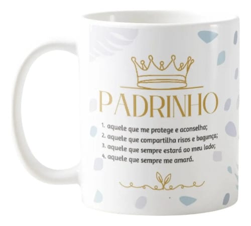 Caneca Personalizada Padrinho Presente Aniversário Batizado - Batizado (Padrinho)