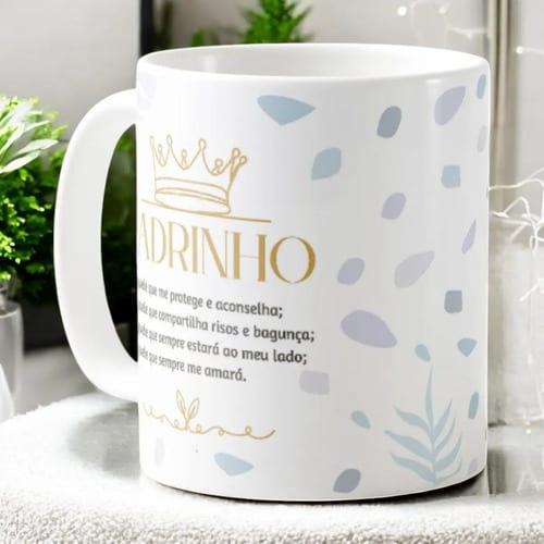 Caneca Personalizada Padrinho Presente Aniversário Batizado
