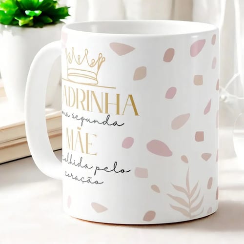 Caneca Personalizada Madrinha Presente Como Segunda Mãe