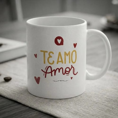 Kit Canecas Te Amo Amor Presente Especial Dia dos Namorados