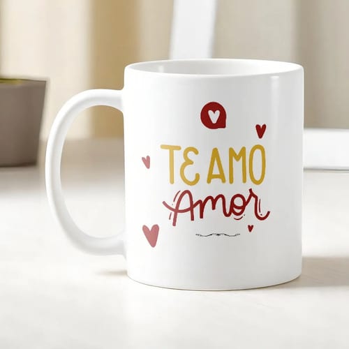 Kit Canecas Te Amo Amor Presente Especial Dia dos Namorados