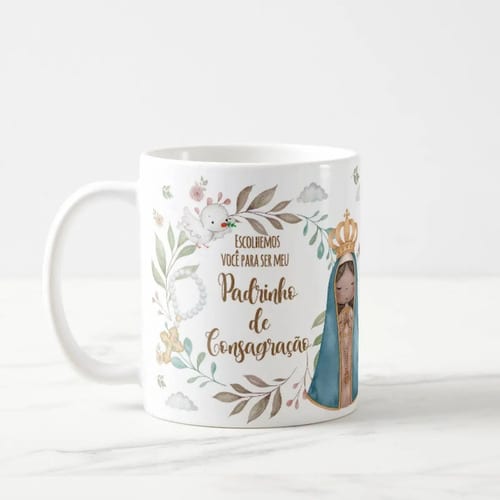 Caneca Personalizada Convite Padrinho De Consagração