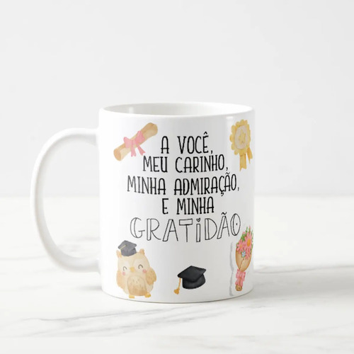 Caneca Professora Pronta Entrega Lembrança Dia dos Professores Educador