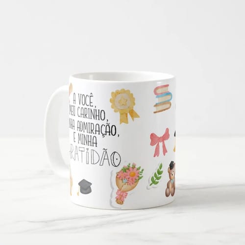 Caneca Professora Pronta Entrega Lembrança Dia dos Professores Educador