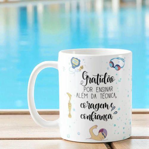Caneca Personalizada Natação Lembrança Mimo Dia Professor - Dia dos Professores (Natação)