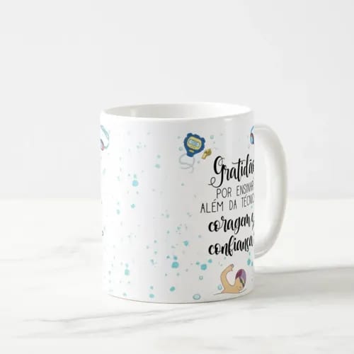 Caneca Personalizada Natação Lembrança Mimo Dia Professor