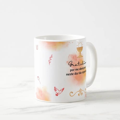 Caneca Cerâmica Crismando Presente Crisma Católica