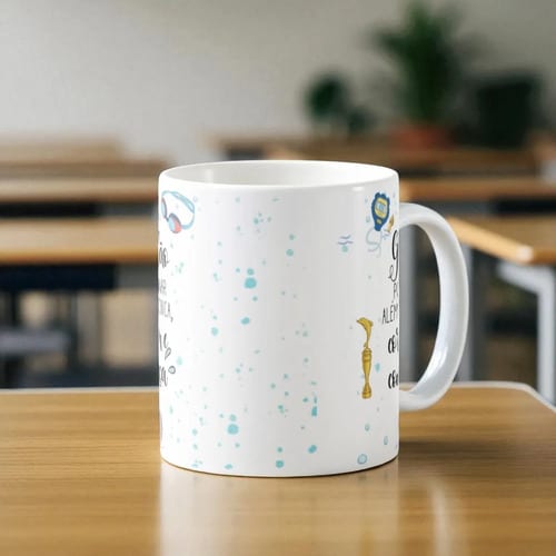 Caneca Natação Presente Dia dos Professores Professor Nado