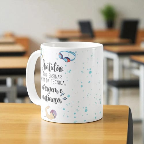 Caneca Natação Presente Dia dos Professores Professor Nado