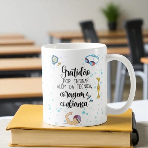 Caneca Natação Presente Dia dos Professores Professor Nado