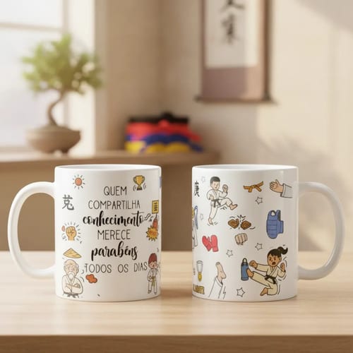 Caneca Artes Marcias Karatê Presente para Professor Karateca - Dia dos Professores (Artes Marciais)