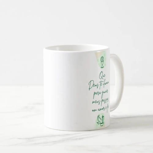 Caneca Convite Padrinho de Batismo Dindo