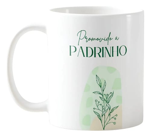 Caneca Convite Padrinho de Batismo Dindo - Batizado (Padrinho)