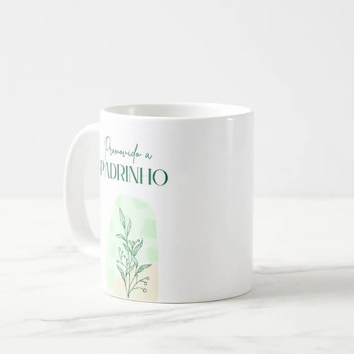 Caneca Convite Padrinho de Batismo Dindo