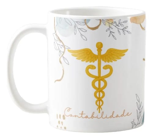 Caneca Profissão Presente Feminino Dia da Contadora - Profissões (Contador(a))