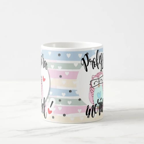 Caneca de Agradecimento Professora Incrível Coruja Lembrança
