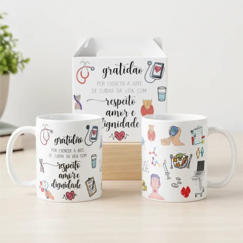 Caneca Personalizada Presente Médico Endocrinologista - Profissões (Médico(a))
